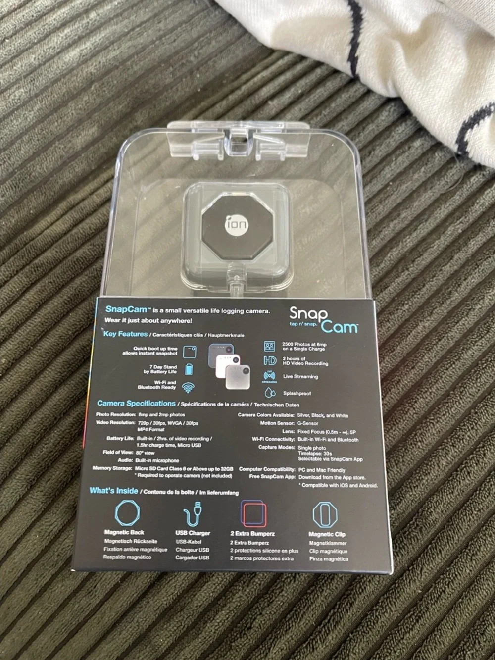 Ion SnapCam Wearable HD Video Camera - Black
